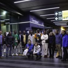 16 novembre 2022. L'arrivo a Fiumicino dei 51 rifugiati
