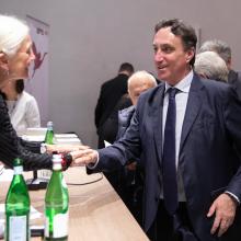 Paula Meehan e il rettore Menico Rizzi