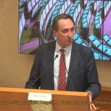 Il Rettore Menico Rizzi interviene in Senato