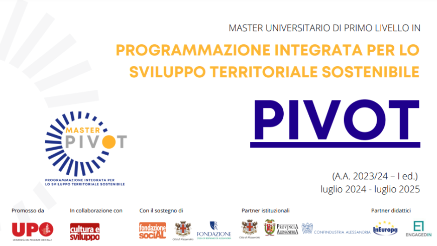 Master in Programmazione Integrata per lo Sviluppo Territoriale Sostenibile - PIVOT